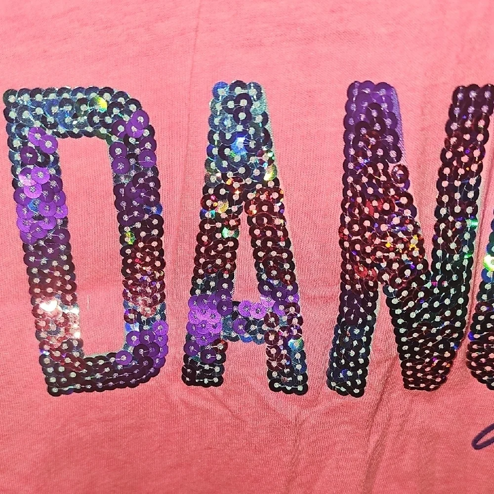 Justice Girls Vibrant Pink Sequin Dance Tank Size 12